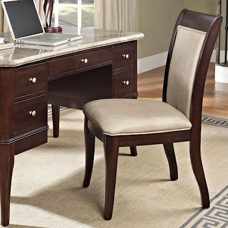 Transitional Upholstered Desk Side Chair